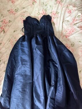 Lucy in the Sky Navy Strapless Prom Dress